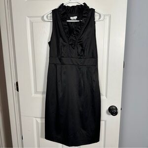 London Times size 8 little black dress, ruffle collar, v neck, event, party